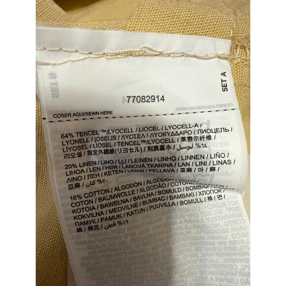 NEW MNG Mango Yellow Sleeveless Halter Tie Knot Open Back Vest Crop Top Size XS - Picture 5 of 5